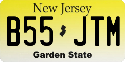 NJ license plate B55JTM