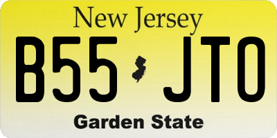 NJ license plate B55JTO