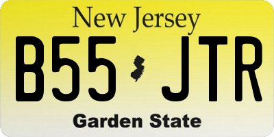 NJ license plate B55JTR