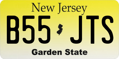 NJ license plate B55JTS