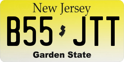 NJ license plate B55JTT