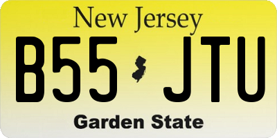 NJ license plate B55JTU