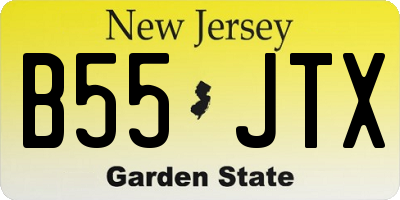 NJ license plate B55JTX