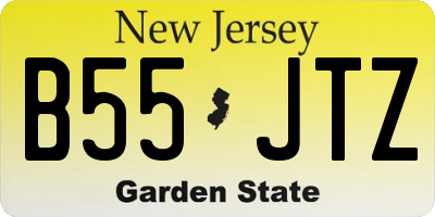 NJ license plate B55JTZ