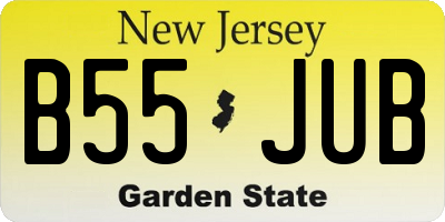 NJ license plate B55JUB