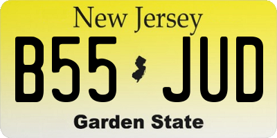 NJ license plate B55JUD