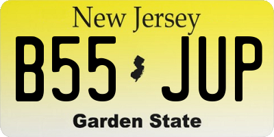 NJ license plate B55JUP