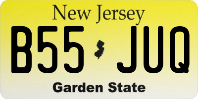 NJ license plate B55JUQ