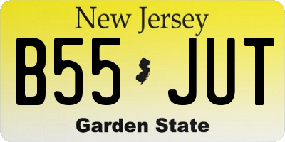 NJ license plate B55JUT
