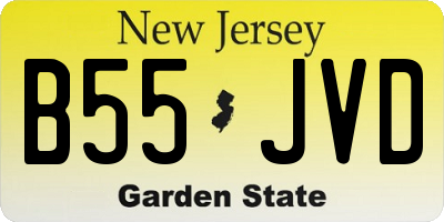NJ license plate B55JVD