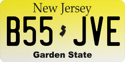 NJ license plate B55JVE