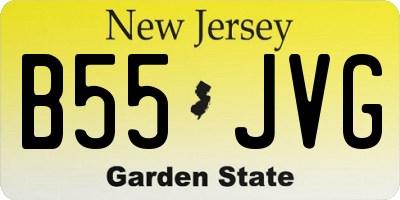 NJ license plate B55JVG