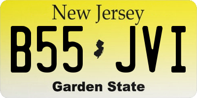 NJ license plate B55JVI