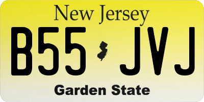 NJ license plate B55JVJ