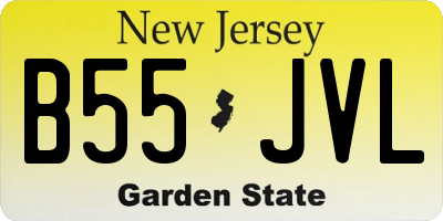 NJ license plate B55JVL