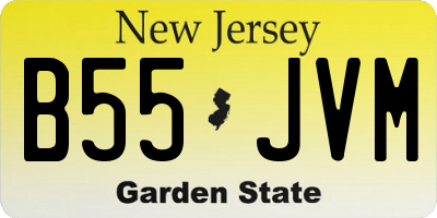 NJ license plate B55JVM