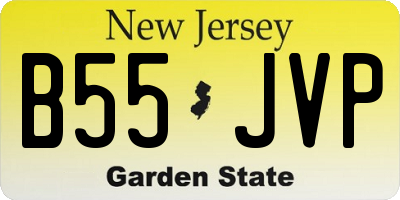 NJ license plate B55JVP