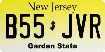 NJ license plate B55JVR