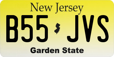 NJ license plate B55JVS