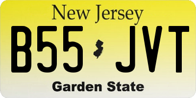 NJ license plate B55JVT