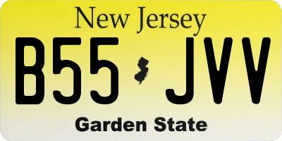 NJ license plate B55JVV