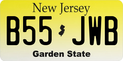 NJ license plate B55JWB