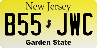 NJ license plate B55JWC