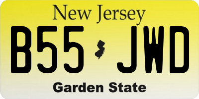 NJ license plate B55JWD