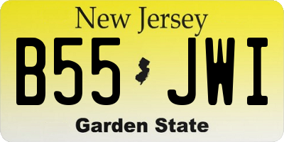 NJ license plate B55JWI
