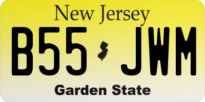 NJ license plate B55JWM