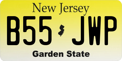 NJ license plate B55JWP