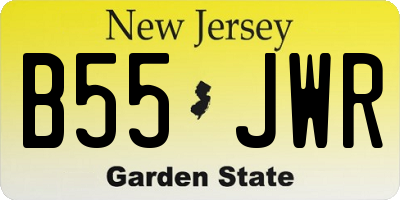 NJ license plate B55JWR