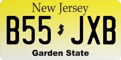 NJ license plate B55JXB