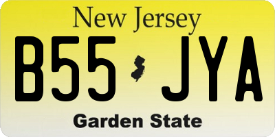 NJ license plate B55JYA
