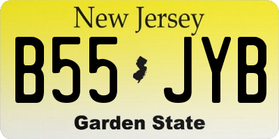 NJ license plate B55JYB