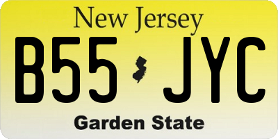 NJ license plate B55JYC