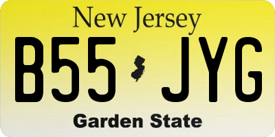 NJ license plate B55JYG