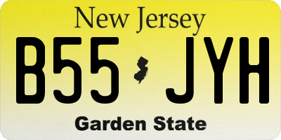 NJ license plate B55JYH