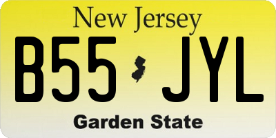 NJ license plate B55JYL