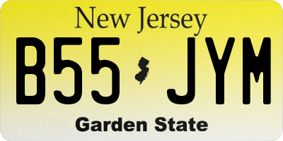 NJ license plate B55JYM