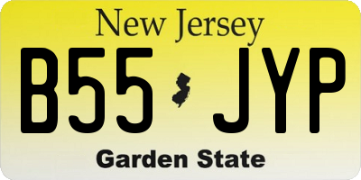 NJ license plate B55JYP