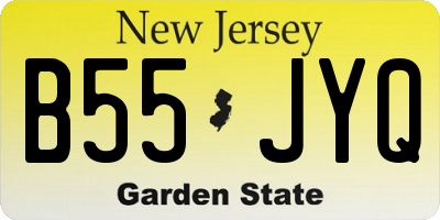 NJ license plate B55JYQ