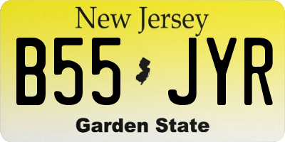 NJ license plate B55JYR