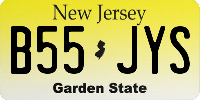 NJ license plate B55JYS