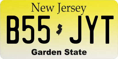 NJ license plate B55JYT