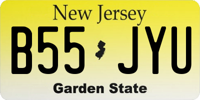 NJ license plate B55JYU