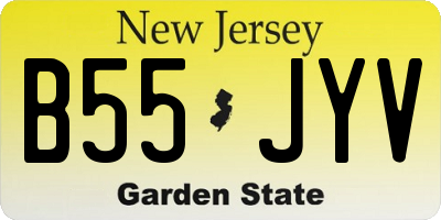 NJ license plate B55JYV