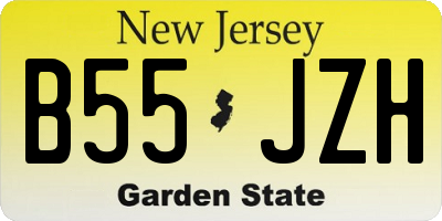 NJ license plate B55JZH