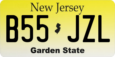 NJ license plate B55JZL