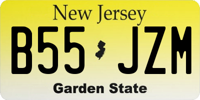 NJ license plate B55JZM